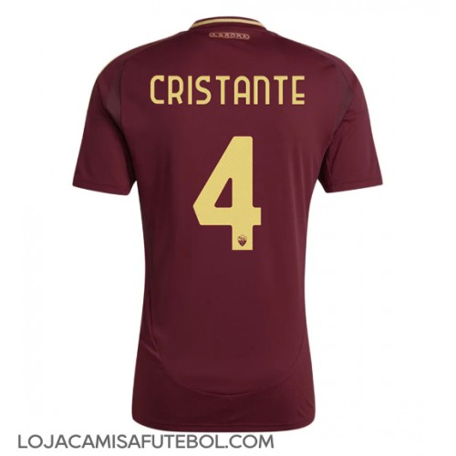 Camisa de Futebol AS Roma Bryan Cristante #4 Equipamento Principal 2024-25 Manga Curta